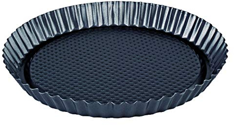 EUROXANTY Molde Redondo de quiché | Molde Redondo | Molde Acero al Carbono | Molde Antiadherente | Molde Masa quebrada | Molde para Tartas de Frutas | Ø 28 cm