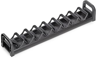 Emuca - Tellerhalter für Schublade, 90x470 mm, Grau anthrazit, Aluminium und Kunststoff