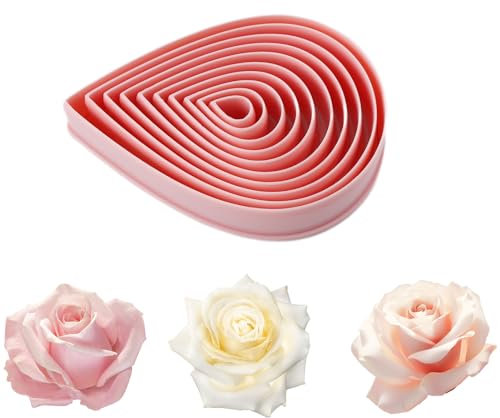 10 Pièces Emporte-Pièce Goutte Emporte-Pièce Pétales de Rose Emporte-Pièces Biscuit Biscuit Plastique Fleur Emporte-Pièce Fleurs Emporte-Pièces Fleurs pour Gâteau Pain Fabrication Biscuits