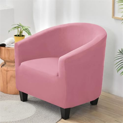 Hearda Mode Einfarbig Sesselschoner 1-Teilig Sesselbezug, Stretch Spandex Sesselüberwurf Weiches Modern Sesselhusse,für Wohnzimmer Clubsessel Esszimmer Büro Sessel Bezug (Rosa)