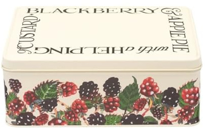 Emma Bridgewater Blackberry Storage Tin, Decorative Metal Container, 19.7 x 7.5 cm, Autumn Design, Kitchen Storage, Sturdy Construction