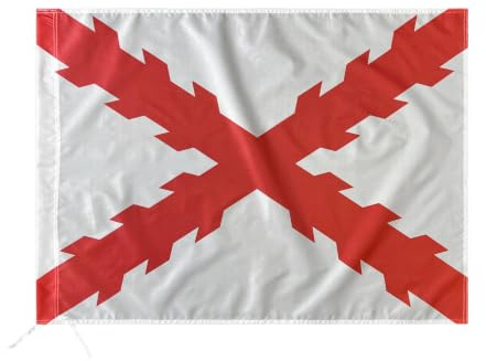 Durabol Bandera Cruz de Borgoña Imperio Español Águila Bicéfala Cruz de San Andrés Sagrado corazon Tercios Morados (Imperio 70x100cm Poliéster)