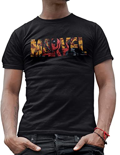 Deadpool Taco Logo Funny Humor Pun Avengers X-Men Dead Pool Graphic Men's Adult T-Shirt Tee Apparel (Black, XXX-Large)
