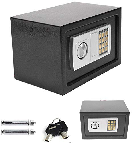 Safe Furniture Safe Wall Safe Document Safe with Electronic Combination Lock 31 x 20 x 20 cm 8.5 L Black