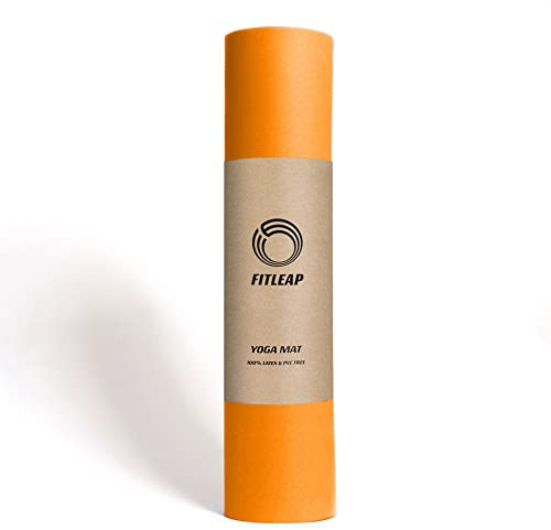 Fitleap Yoga-Matte Pro Orange aus umweltfreundlichem TPE-Schaum. Sehr rutschfeste, schadstofffreie, hypoallergene und hautfreundliche Gymnastik-Matte, Fitness-Matte, Turn-Matte