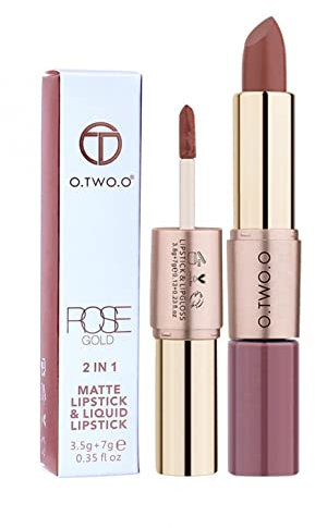 2-IN-1 Matt Samt Lippenstift Doppelkopf Langlebige Antihaft-Tasse Zwei-in-Eins-Lippenstift Lippen Make-up
