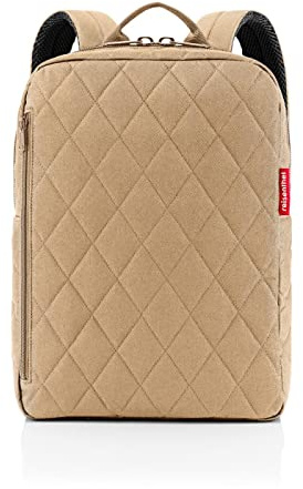 reisenthel classic backpack M rhombus ginger - durchdachter Rucksack, modernes Design mit Netzrücken - rechteckiger Boden für Stabilität