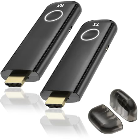 MT-VIKI Émetteur HDMI sans Fil - Émetteur et récepteur HDMI sans Fil - 2,4/5 GHz - Adaptateur HDMI pour vidéo d'un Ordinateur Portable, d'un PC vers d'un Moniteur, d'un projecteur HDTV, Plug & Play -