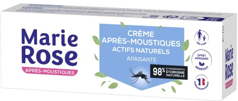MARIE ROSE Crème Apaisante Moustiques, Effet Immédiat, Actif Naturel, 50ml | Sensation de Fraicheur, Apaise démangeaisons, Testée Dermatologiquement, Famille Enfants dès 3 ans, Fabriqué en France