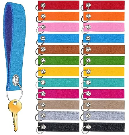 NEOVSUNY Filz Schlüsselanhänger, Multicolor 24 Stück