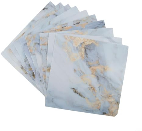 Zoegneer Adesivi da parete per pavimenti e pareti, in PVC, facili da applicare, imitazione di marmo e piastrelle, 20 x 20 cm