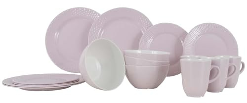 Gimex - Royal Line - Vajilla - Pastel - Rosa - 16 Piezas