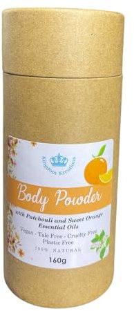 100% Natural and Talc Free Body Powder - Patchouli and Sweet Orange