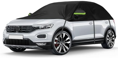 Telo Copriauto Sostituzione per VW Tiguan SWB T-Roc Renault Captur, Universale Mezza Telo Copriauto Resistente Sole, Mezza Copertura Auto per Garage Resistente ai Raggi UV Antineve Esterno Interno