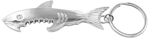 Nicear 2 Llaveros De Tiburón, Abrebotellas De Aleación De Metal Resistente, Compactos, Para Hombres Y Mujeres, Regalo Único Para Cumpleaños, Día Del Padre Y Navidad (11 X 3 Cm)