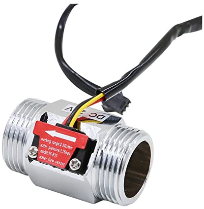 Water Flow Hall Stream Sensor Switch Flow Meter DN25 For Industrial Turbine DC3.5~24V Wire Connection