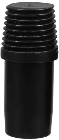 VILLCASE Threaded Handle Adapter and Broom Handle Attachment Metal German Threaded Connector for Replacement Telescoping Pole Repair Black, Suitable for Broom and Mop Handles, 1 Piece