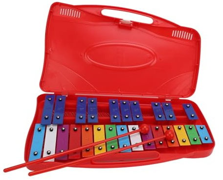 Generic Buntes 25-Noten-Profi-Kinder-Xylophon-Instrument für die Früherziehung, Aluminium-Xylophon für Kinder Im Schulpflichtigen Alter, Aluminium