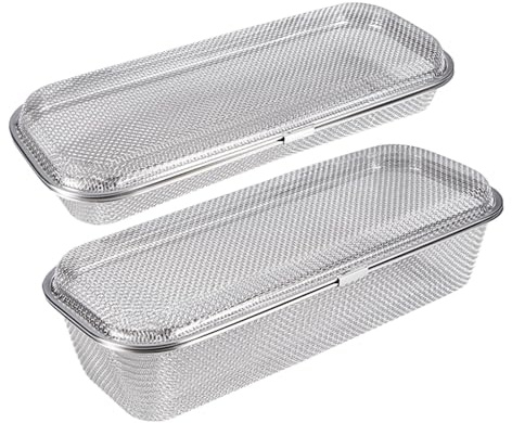 Cesto portautensili in rete per utensili in metallo, cestino portaposate lavabile in lavastoviglie con design di blocco sicuro | Organizzatore di posate da cucina