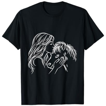 Miniature Horse Women Tiny Horse Lover Pony Dressage Girls T-Shirt