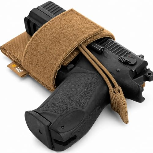 M-TAC Étui universel pour pistolet – Support de pistolet tactique CCW réglable pour transport dissimulé dans des sacs, véhicules ou paquets, étui durable de 9 mm pour arme de poing et équipement