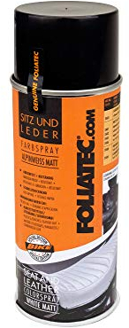 Foliatec Sitz und Leder Farbspray Lack Spray für Auto & Motorrad Leder und Kunstleder, alpinweiss matt, 400 ml