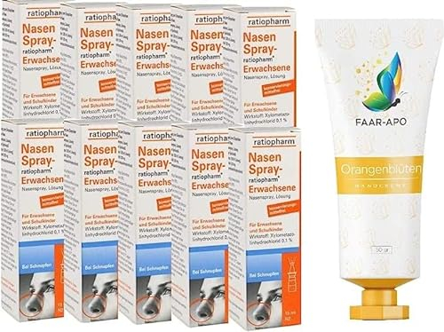 Nasenspray Erwachsene 10 x 15 ml Sparset inkl. einer hochwertigen Handcreme Marke