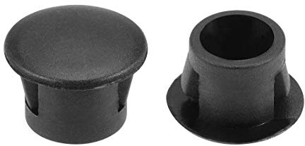 sourcing map 100Stk.Lochstopfen Plastik 8mm(5/16-Zoll) Lochrohr (7,5-8mm) Schwarz