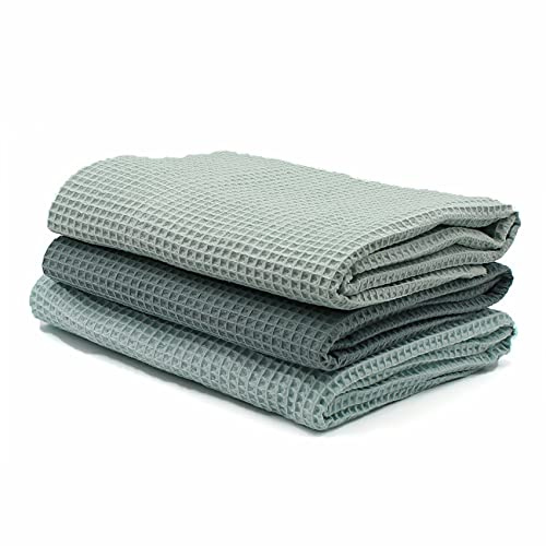 VmG-Store 3x Waffelpique Set je 0,5m x 1,5m Waffel Stoff 100% Baumwollstoff Tex Standard 100 (Set05, 3er Set)