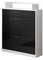 MB Muebles Bonitos, Recibidor Zapatero Paola con Luz LED para Recibidor, Diseño Moderno, Melamina Brillo, Color Blanco y Negro, 89x105x24 cm