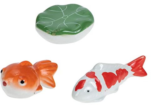 BESPORTBLE 3stücke Schwimmende Keramikdekorationen Für Aquarien Teiche Und Fischbecken Wassertierfiguren Aus Hochwertiger Keramik Unkompliziertes Und Sicheres Aquarium-Accessoire