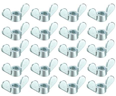 Écrous à oreilles, boulon à oreilles, vis à oreilles papillon, vis à oreilles, écrou papillon20pcs écrous à oreilles M4/m5/m8/m10/ pièces de fixation zinguées écrou papillon attaches argent/bronze ( S