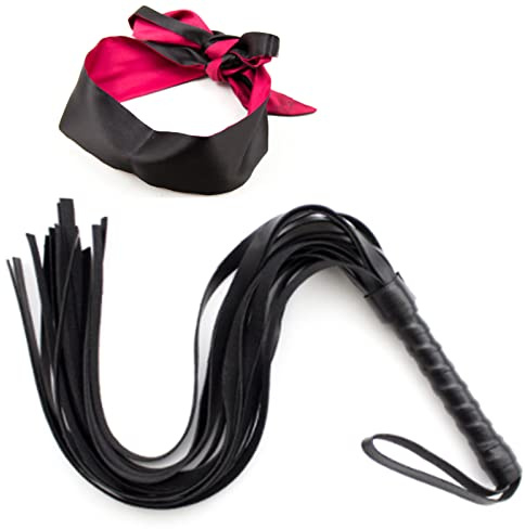 2 Stück Sexspielzeug mit Augenbinde Augenmaske Erotik Leder Peitsche Leder Hand Spanking Slapper Paddel Sex Spielzeug Zubehör für BDSM SM Erwachsene