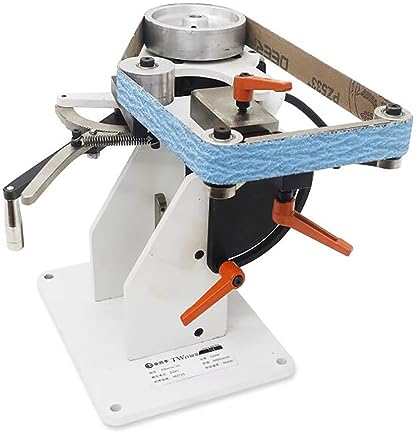 LeTkingok Lijadora de Banda Industrial Multifunción de 220V, Afiladora Vertical y Horizontal, Afiladora de Cuchillos, Amoladora de 762x25mm