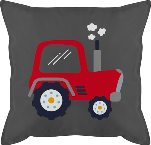 Shirtracer Kissen 50x50 - Traktoren - Kinder Traktor - 50 x 50 cm - Grau - Geschenke für traktorfans Landwirt Kindergarten mit füllung trecker Landwirtschaft kopfkissen traktorfan Spruch Bauern Bauer