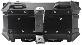 Yidelchon Baúl De Aluminio Impermeable para Moto, Caja De La Cola De La Motocicleta con Cerradura De Seguridad para Almacenamiento Casco Maleta De Moto Motocicleta Topcase (Color : Black, Size : 28L)