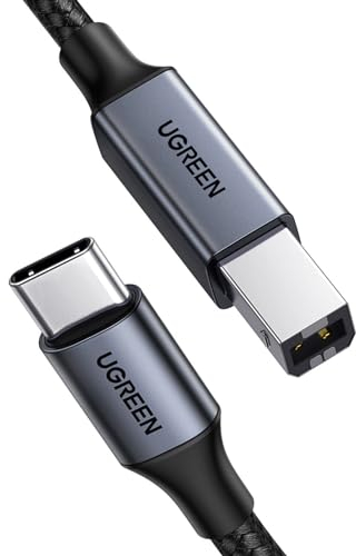UGREEN Cavo Stampante USB C Cable Printer Type C a Tipo B Compatibile con MacBook, iPad, ASUS, Acer per HP, Epson, Brother, Lexmark, Canon, DAC (1M)