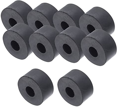 Anneome Rondelle Piatte in Gomma Antivibranti 15 Pezzi Fori Passante Diametro 30 Mm Spessore 15 Mm Per Applicazioni Industriali e Riparazioni Elettrodomestici