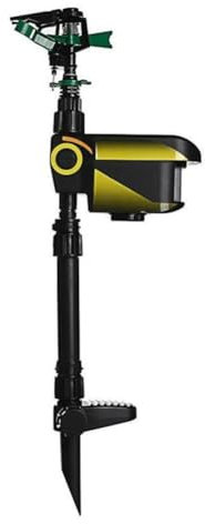 Qbkohphifm Sprinkler Automatic Rotating Large Area Solar Motion Activated Animal Repellent Sprinkler Garden Animal Deterrent Easy to Use