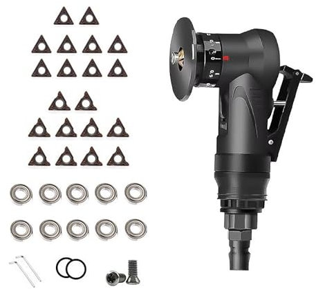Mini-Anfasmaschine mit pneumatischer Maschine, Entgratungs-Anfaswerkzeug für Metall, Mini-Anfasmaschine mit 30.000 U/min, 45 Grad, ultraleichtes, handgeführtes lineares Luftanfaswerkzeug (Black)