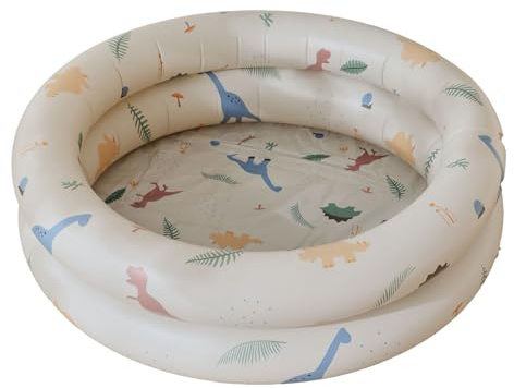 Srliya Uppblåsbar pool vintage uppblåsbar barnpool (stor storlek – 146 cm) familj söt stil, förtjockad pool, inomhus- och utomhusbruk, läckagesäker PVC-pool (blå)