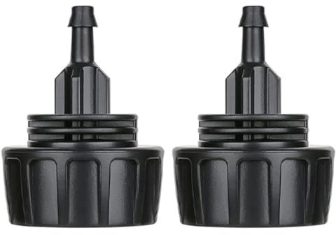 SagaSave Lot de 2 connecteurs de tuyau d'irrigation goutte à goutte, filetage femelle G3/4 vers adaptateur de robinet de jardin de 6,35 mm, raccords de tuyau d'irrigation goutte à goutte pour système