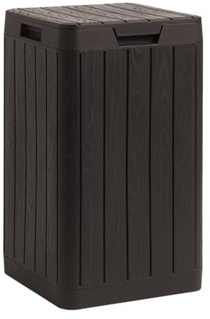 Cubo de basura Rio Garden, 80 l, 38 x 38 x 65 cm, marrón