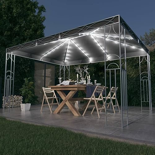 Xichuzi Pavillon, Faltpavillon, Pergola, Partyzelt, Standmarkise, Sonnenzelt, Garten Pavillion, Grillpavillon, 400x300 cm Anthrazit