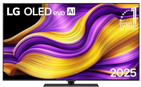 LG OLED evo AI G5 TV 55 pollici, Smart TV 4K, Base da appoggio inclusa, Processore α11 Gen2, Brightness Booster Ultimate, webOS con AI, Dolby Vision e Atmos, VRR e GSYNC 4K@165Hz, OLED55G56LS 2025
