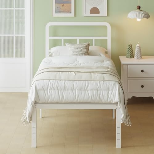 Lutown-Teen Einzelbett 90 x 200 cm mit Kopfteil, 46cm Hoch Bettgestell