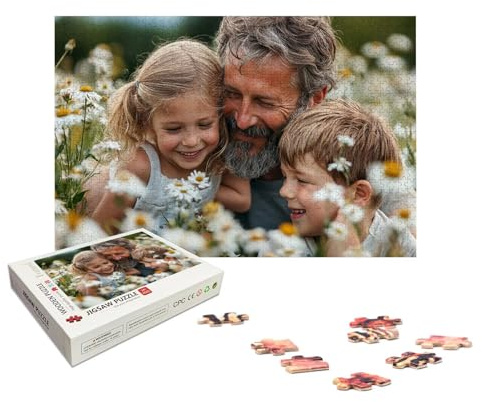 Personalisiertes Puzzle mit Eigenem Foto, Personalisiert Puzzle 1000/1500/2000/3000/4000/5000 Teile Erwachsene, Gestalte Selbst Holzpuzzle mit Bild, Holzpuzzle für Geschenke, Weihnachten, Deko, X-667