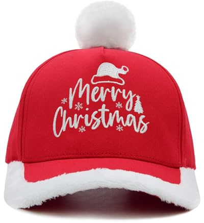 Sunlark Weihnachtsmütze für Erwachsene Weihnachtskappe, Weihnachten Basecap Christmas Hat für Festliche Silvester Party & Geschenkidee