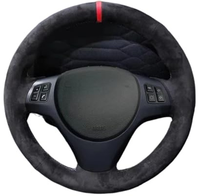 rattskydd för bil Rattöverdrag I Mocka För BMW E81 E90, Paket För M3 E91 E92 E93 E87 E82 E88 För X1 E84, Rattöverdrag Rattmuff För(Brown Thread)