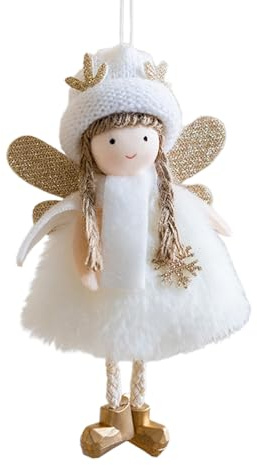 Engelspuppen-Anhänger, Weihnachtsengel-Ornamente | Dekorative Plüsch-Engel-Anhänger | Weihnachts-Plüschpuppen-Ornamente für Feiertagspartys, Weihnachtsbaumschmuck